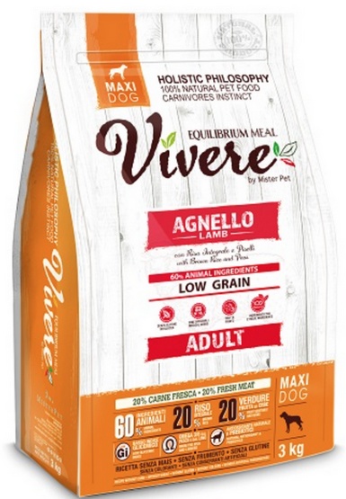 1-11.jpg Vivere Maxi Adult Lamb 3kg Karma Monobiałkowa z Jagnięciną dla dużych ras - obrazek 1
