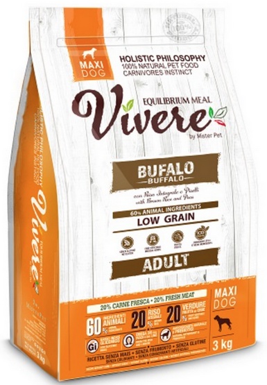 1-13.jpg Vivere Maxi Adult Buffalo 3kg Karma Monobiałkowa z Bawołem dla dużych ras - obrazek 1