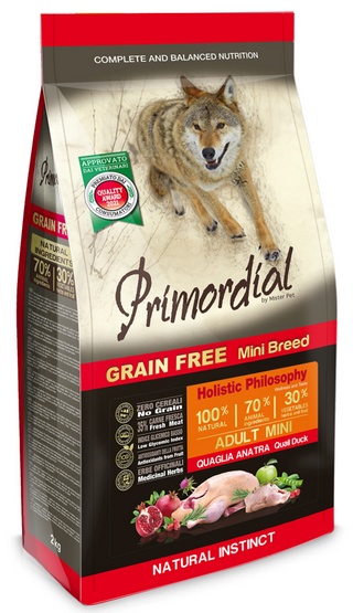 1-19.jpg Primordial Dog Grain Free Mini Adult Quail & Duck 6kg - obrazek 1
