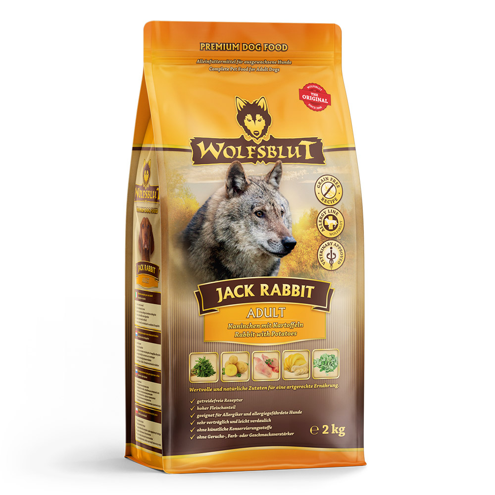 Wolfsblut Dog Jack Rabbit - królik, zając i bataty 2kg - obrazek 2