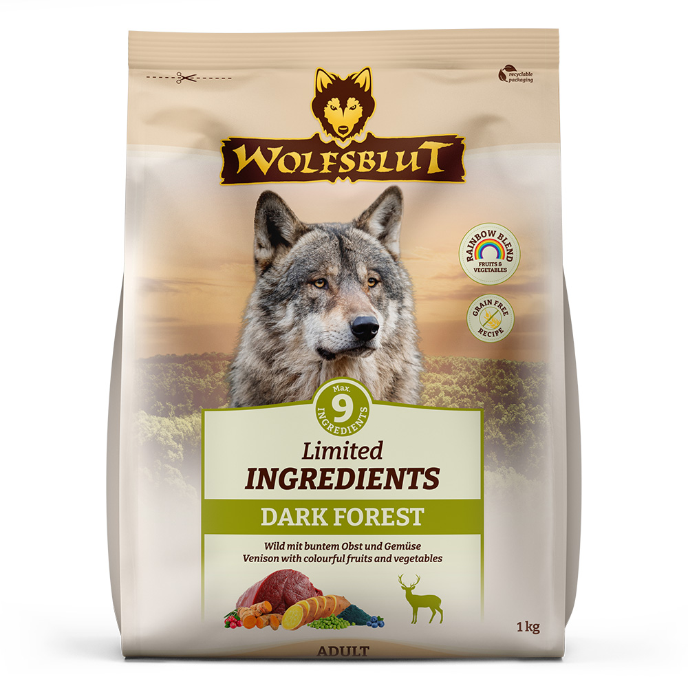 328a23768cd61b6cb0859cd63612757898c9dbe9_Dark_Forest_Limited_Ingredients_Wolfsblut_1_kg_verpackung_vorne.jpg Wolfsblut Dog Limited Ingredients Dark Forest - dziczyzna i bataty 1kg - obrazek 1