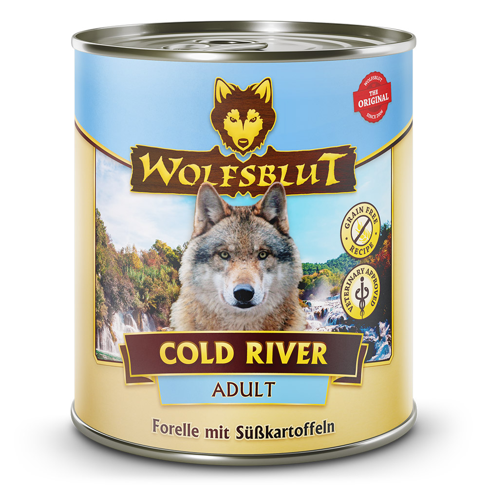 8b2197d98d3dd4f4192c08eefcc3cb02c38ff8ab_wb783502_wolfsblut_nassfutter_coldriver_800g_dose_4260603783502_1000px_shd.jpg Wolfsblut Dog Cold River - pstrąg i bataty puszka 800g - obrazek 1