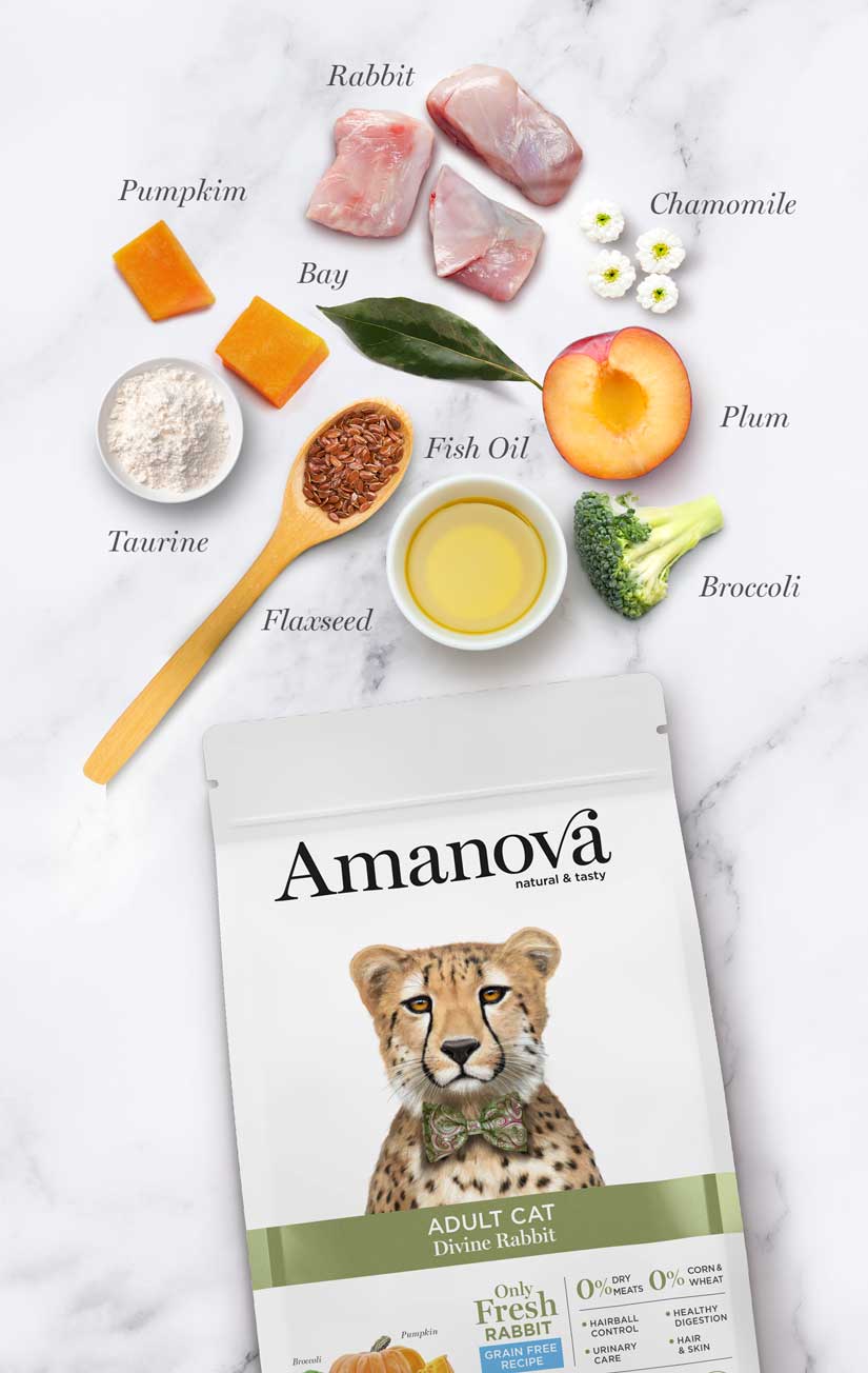 Amanova Cat Adult Divine Rabbit - królik 4kg - obrazek 3