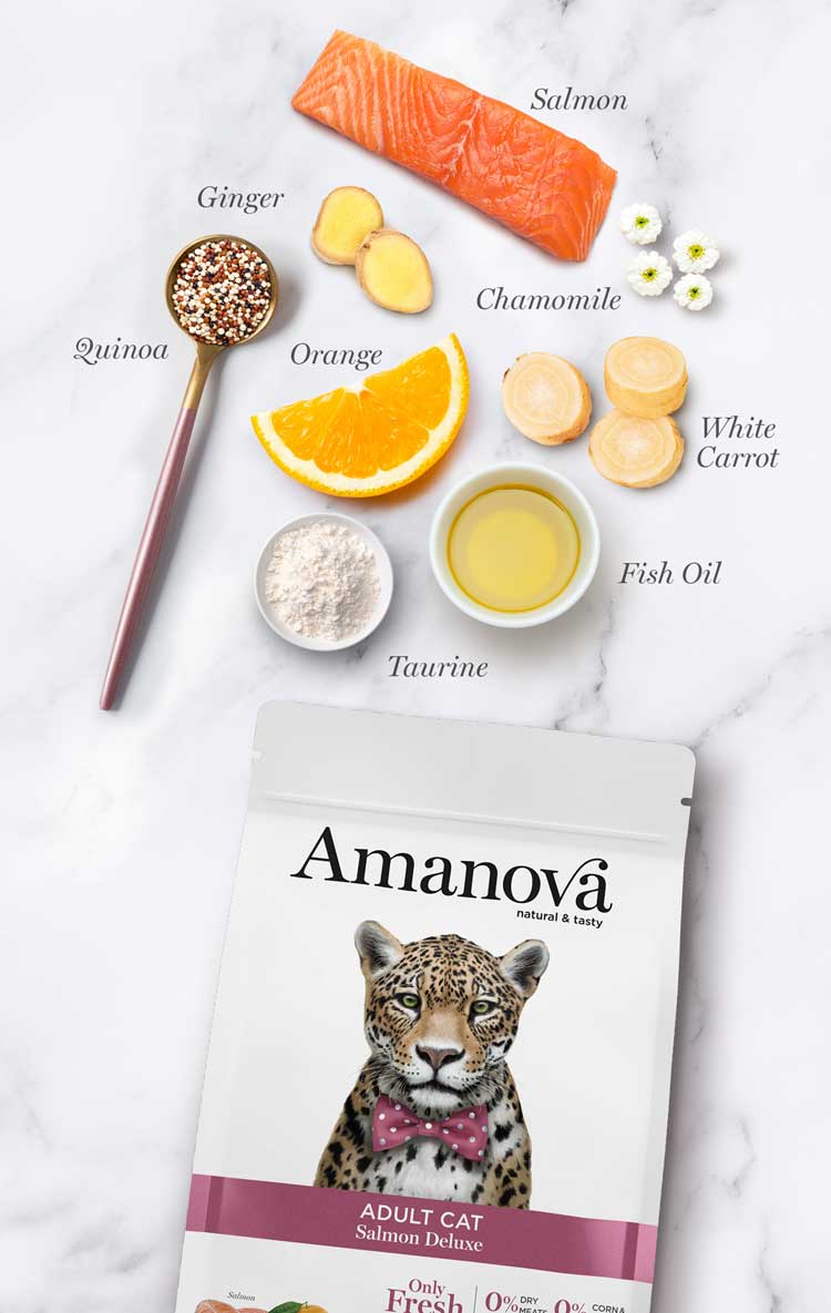 Amanova Cat Adult Salmon Deluxe - łosoś 1,5kg - obrazek 3
