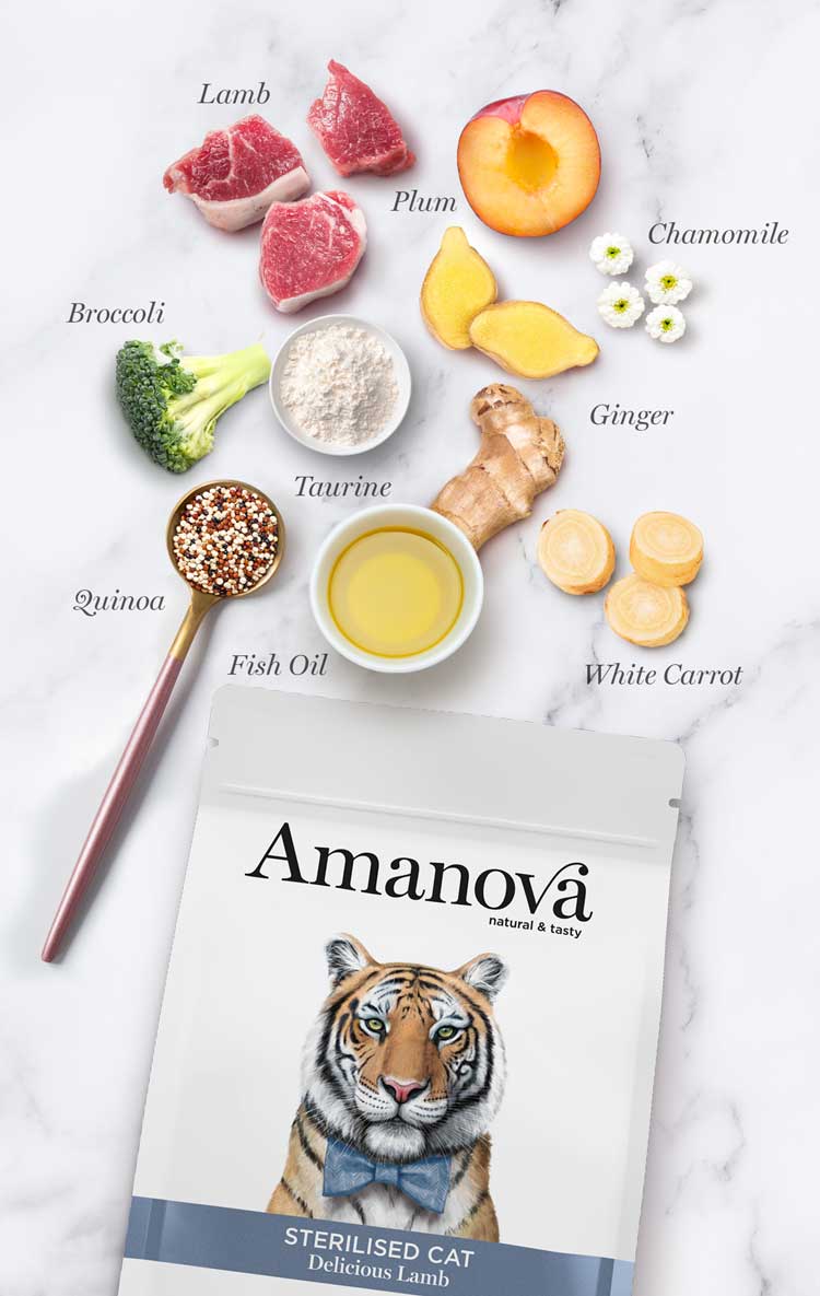 Amanova Cat Sterilised Delicious Lamb - jagnięcina 300g - obrazek 3