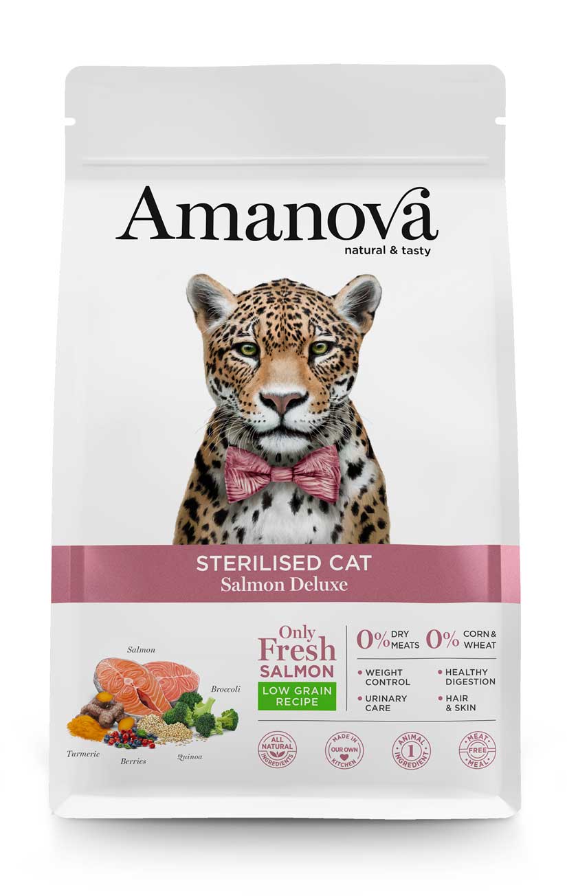 Amanova Cat Sterilised Salmon Deluxe - łosoś 6kg - obrazek 5
