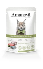 Amanova Cat Sterilised Lamb & Sardines - jagnięcina i sardynki saszetka 85g [P13] - obrazek 3