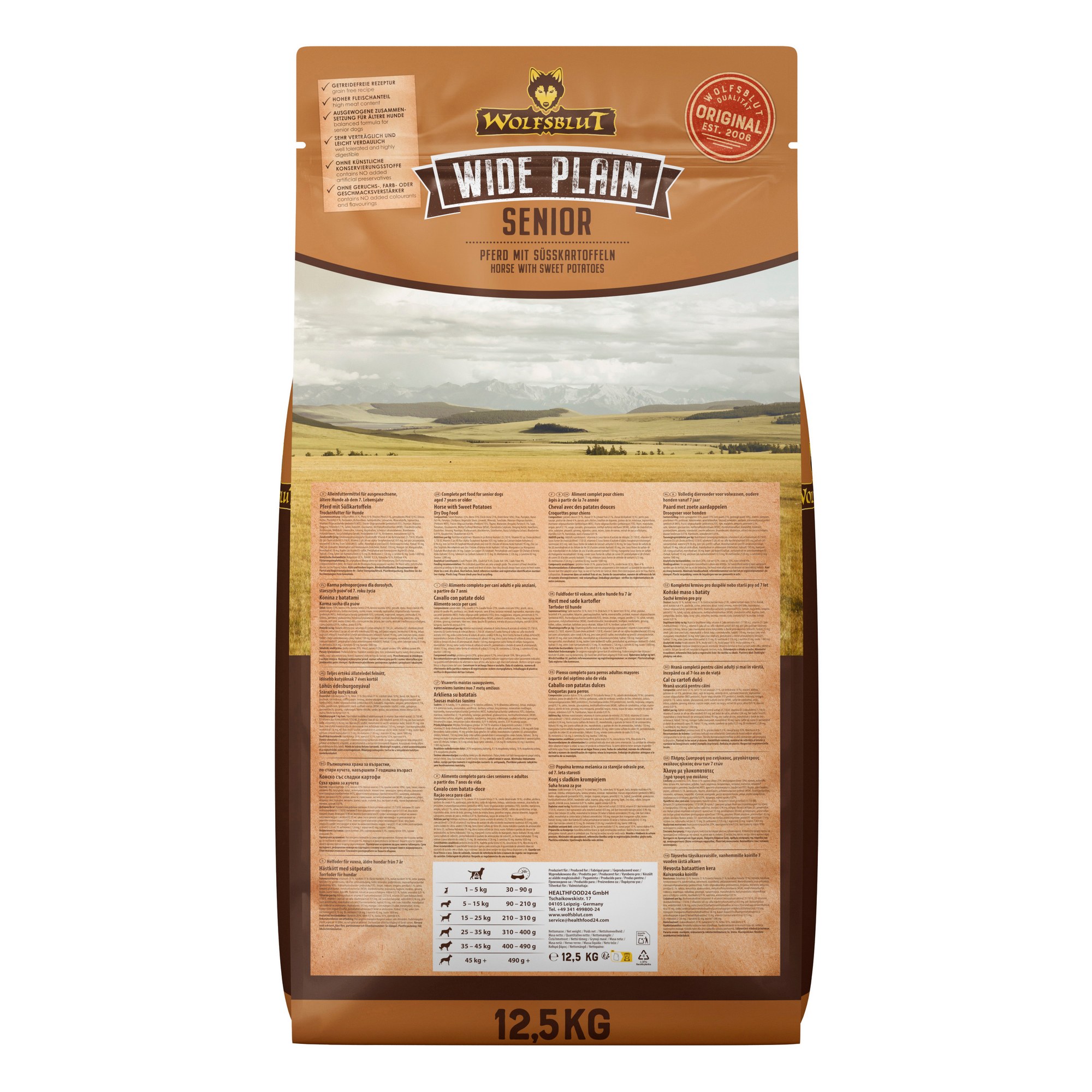 Wolfsblut Dog Wide Plain Senior - konina i bataty 12,5kg - obrazek 2