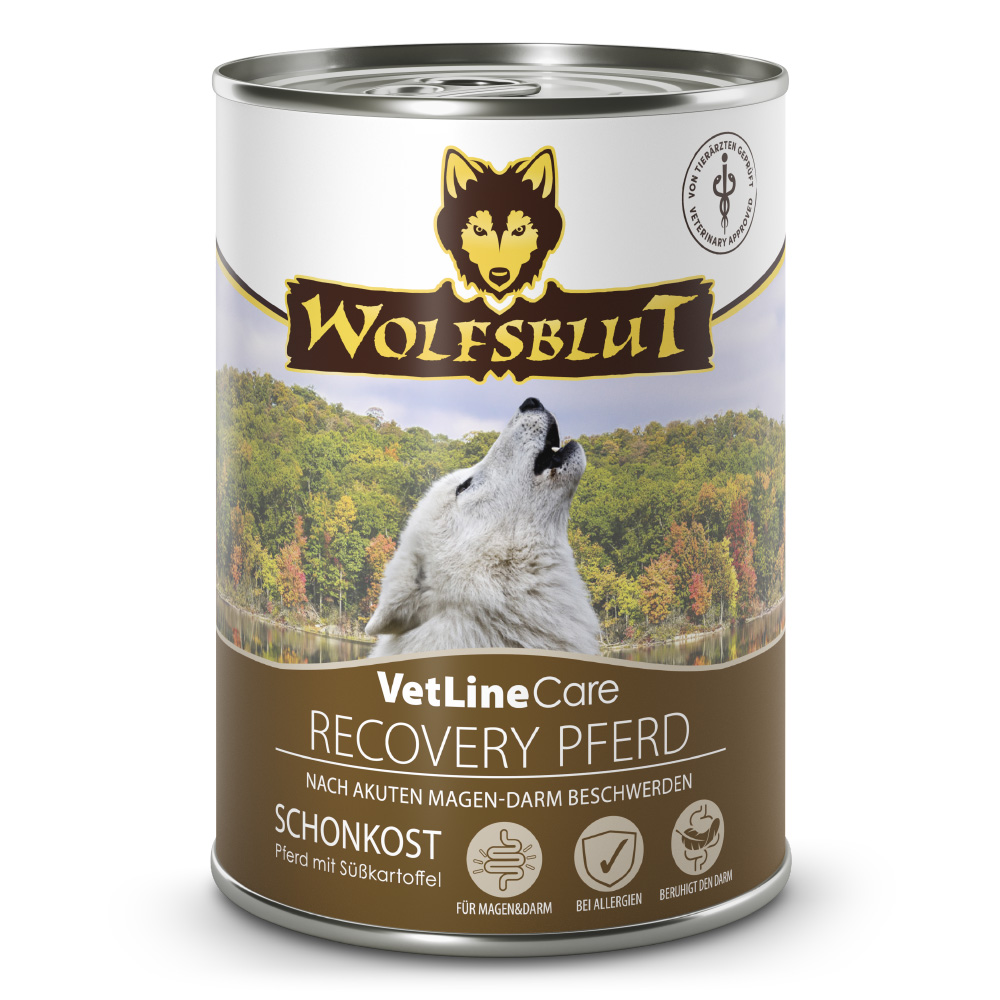 cbe3a22879e2d63a0310d85c193bd6777907b5bb_WB844048_WB_VetLine_Care_Recovery_Pferd_NF_395g_Front_1000px_SHD.jpg Wolfsblut Dog VetLine Care Recovery Horse - konina puszka 395g - obrazek 1