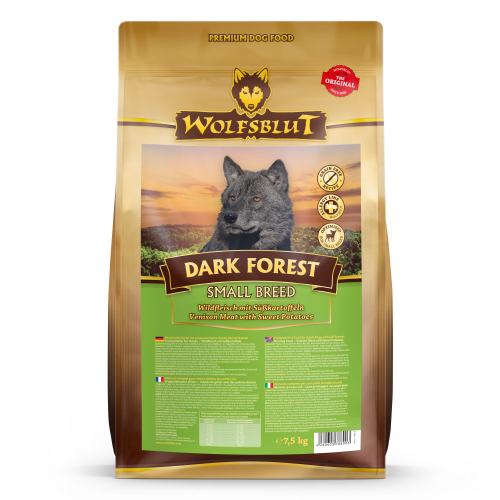 db735f4fb9276215483fc765d85bf4acfdf6c173_wb788903_wolfsblut_trockenfutter_darkforest_smallbreed_frontal_7_5kg_4260603788903_1000px_shd_1.jpg Wolfsblut Dog Dark Forest Small - dziczyzna i bataty 7,5kg - obrazek 1