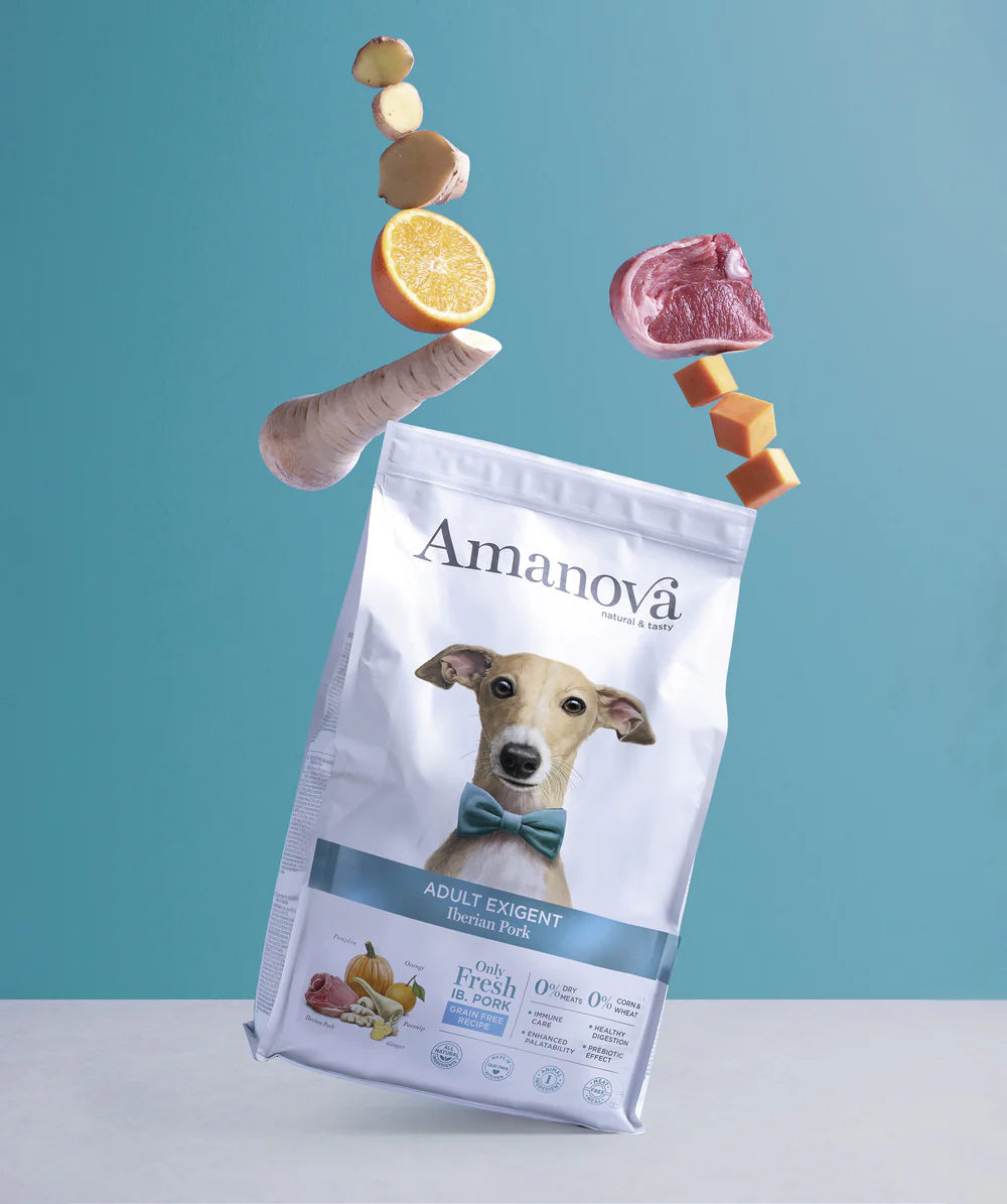 dogadultpork.webp Amanova Dog Adult Exigent Iberian Pork - wieprzowina 10kg - obrazek 1