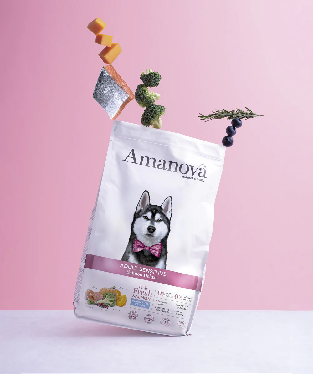 dogadultsalmon.webp Amanova Dog Adult Sensitive Salmon Deluxe - łosoś 2kg - obrazek 1
