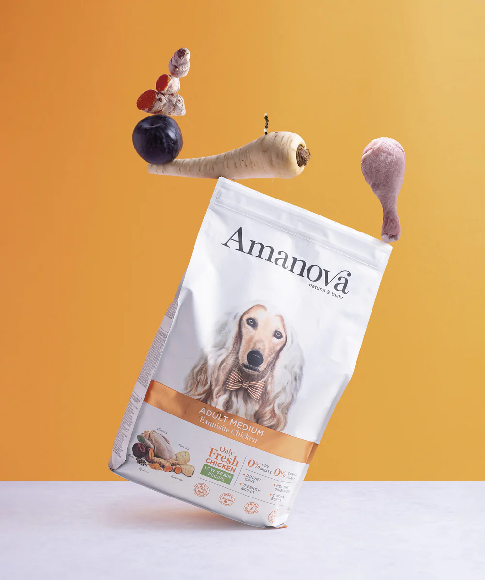 dogmediumchicken.webp Amanova Dog Adult Medium Exquisite Chicken - kurczak 12kg - obrazek 1