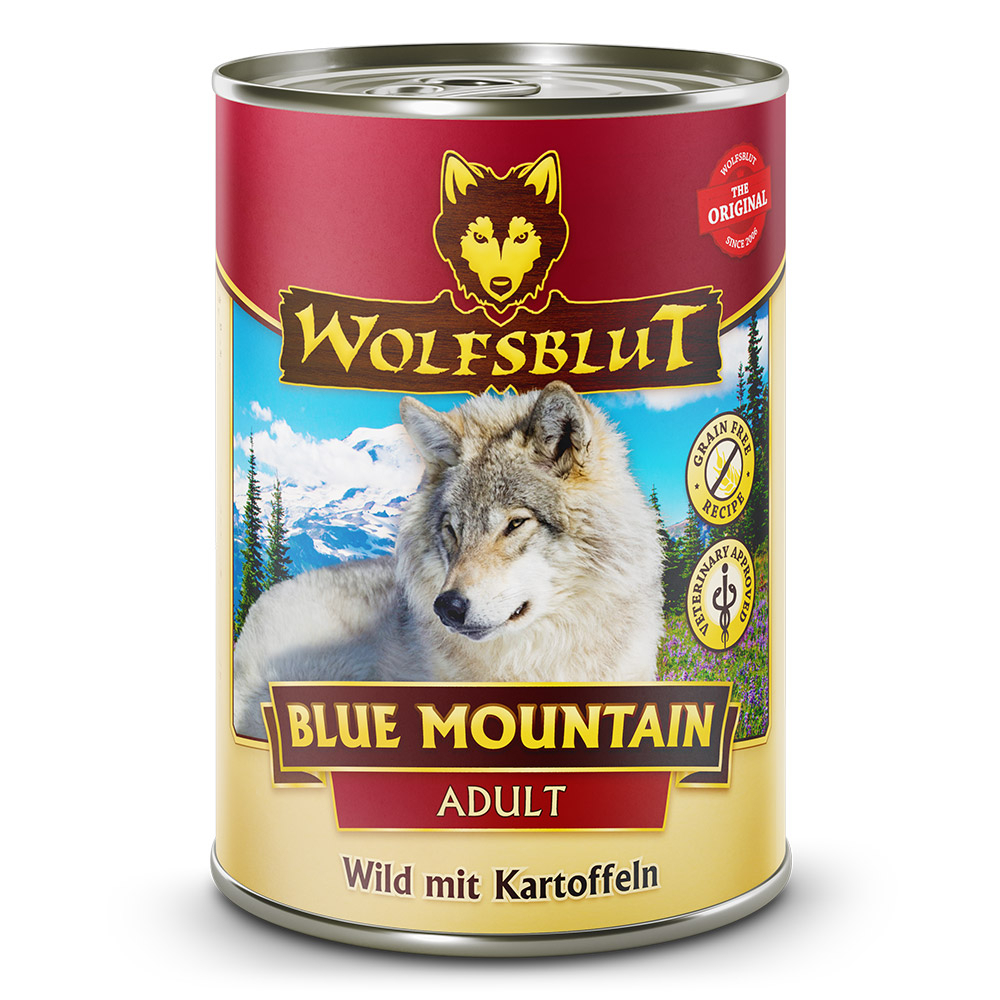 f0de95601f20cf05258f02c5d4c140a9eb8a973d_wb783748_wolfsblut_nassfutter_bluemountain_395g_dose_4260603783748_1000px_shd_4.jpg Wolfsblut Dog Blue Mountain - dziczyzna i ziemniaki puszka 395g - obrazek 1