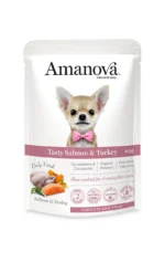Amanova Dog Adult Tasty Salmon & Turkey - łosoś i indyk saszetka 100g [P06] - obrazek 4