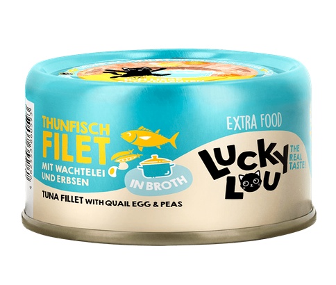 1-55.jpg Lucky Lou Extrafood Tuńczyk i jajko przepiórcze w bulionie puszka 70g - obrazek 1