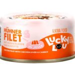 Lucky Lou Extrafood Kurczak i wątróbka z kurczaka w galaretce puszka 70g