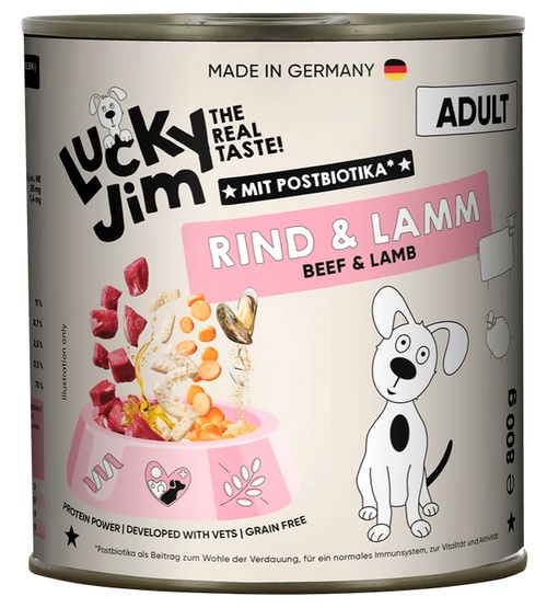 1-64.jpg Lucky Jim Classic Adult Wołowina i jagnięcina puszka 800g - obrazek 1