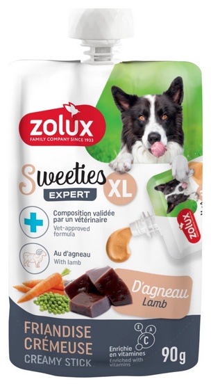 3-18.jpg Zolux Sweeties XL Kremowy przysmak dla psa - jagnięcina 90g - obrazek 1