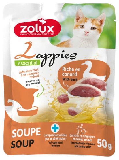 3-21.jpg Zolux Lappies Przysmak dla kota - zupa z kaczką 50g - obrazek 1
