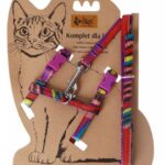 Dingo Komplet dla kota - Smycz i szelki Funky Cat