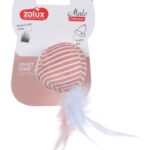 Zolux Zabawka dla kota Piłka z piórkami Malo 4cm różowa