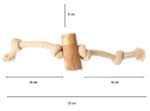 Dingo Psia-Kawka Gryzak z drewna kawowego sznur 4 węzły 35cm - obrazek 2